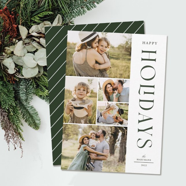 Cartão De Festividades Cinco Feriados Felizes da Colagem de Fotos do Eleg (Criador carregado)