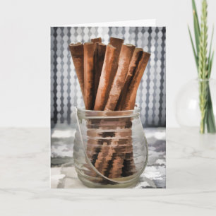 Cartão De Festividades Cinnamon Sticks in a Jar