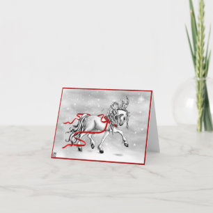 Cartão De Festividades Cintos de Neve de Natal