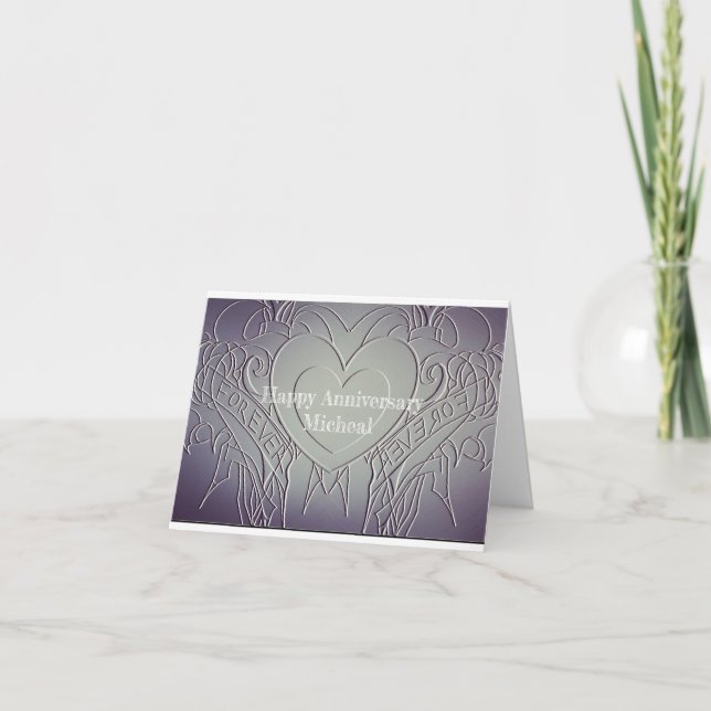 Cartão De Festividades Cinza Azul 1º Aniversário (Frente)