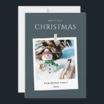CARTÃO DE FESTIVIDADES CINZA CHIC INTER FOTO SNOWMAN MERRIESMAS NATAL<br><div class="desc">Se precisar de mais alguma personalização,  por favor,  sinta-se à vontade para me enviar uma mensagem em yellowfebstudio@gmail.com.</div>