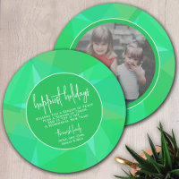 Circle Photo Modern Transparent Green - Happiest