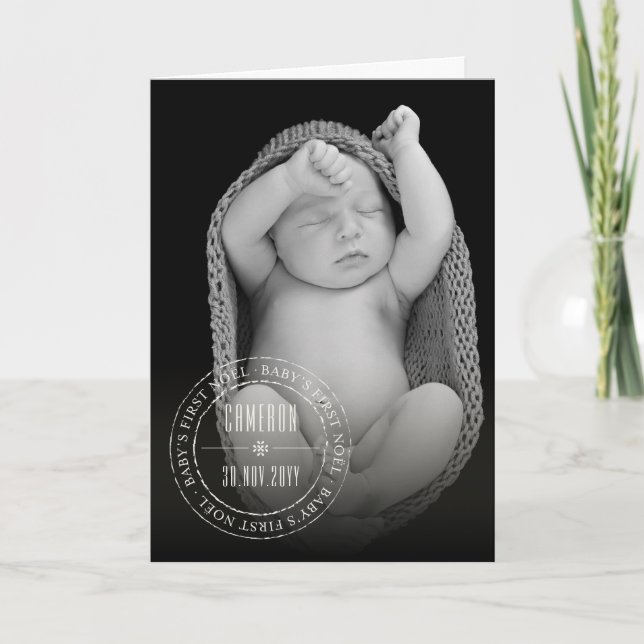 Cartão De Festividades Círculo Clássico com Selo Embalado Primeira Foto d (Frente)