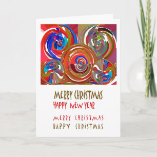 Cartão De Festividades Círculos de limpeza Aura - Natal Feliz