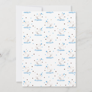 Cartão De Festividades Cisne Encantado lago Swan Fairy Tale Crowan Swan