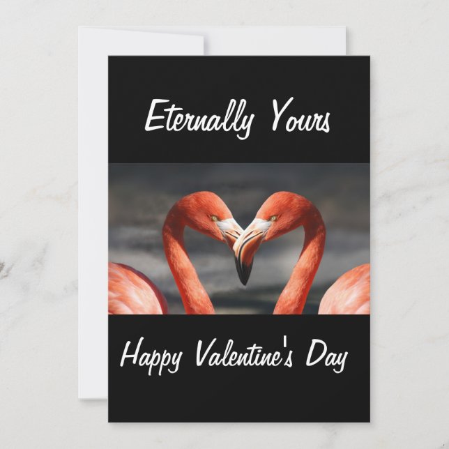 CARTÃO DE FESTIVIDADES CISNES ROSA ETERNAMENTE SEU DIA DOS NAMORADOS FELI (Frente)