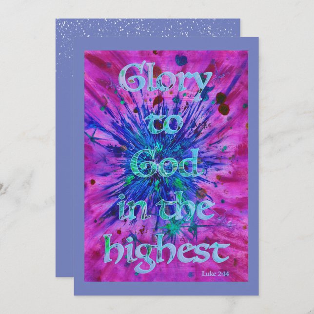 Cartão De Festividades Citação Bíblica de Natal (Frente/Verso)