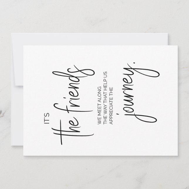 Cartão De Festividades Citação de amizade, citação especial sobre amigos (Frente)