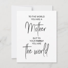 Cartão De Festividades Citação de mãe, presente para o Dia das Mães ou an