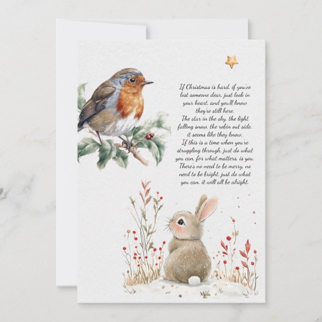 Cartão De Festividades Citação de Natal "Tudo Vai Ficar Bem" (Frente)