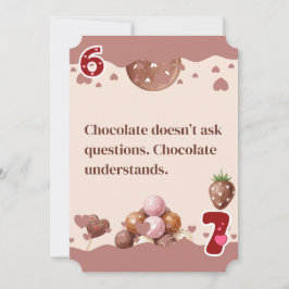 Cartão De Festividades Citação Divertida de Amantes de Chocolate Saudação