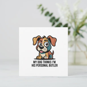Cartão De Festividades Citação engraçada de desenho animado de cachorro m