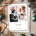 Cartão De Festividades Citação Moderna Mínima | 4 Colagem de Fotos Instag<br><div class="desc">Essas saudações modernas de estação brilham por meio de seus belos sentimentos e ditos - e seu amplo espaço em branco. O cartão de Natal de foto incrivelmente simples captura quatro momentos preciosos em uma colagem de fotos enquanto a tipografia minimalista diz "Segure este momento perto do seu coração" acima...</div>