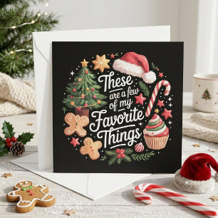Cartão De Festividades Citações de Natal em Arte de Coisas Favoritas Fest
