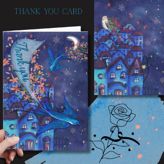 Cartão De Festividades City Skyline Community Thank You Card