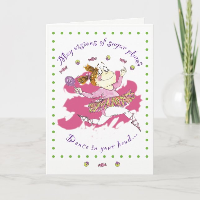 Cartão De Festividades Clarisse ballerina Christmas card (Frente)