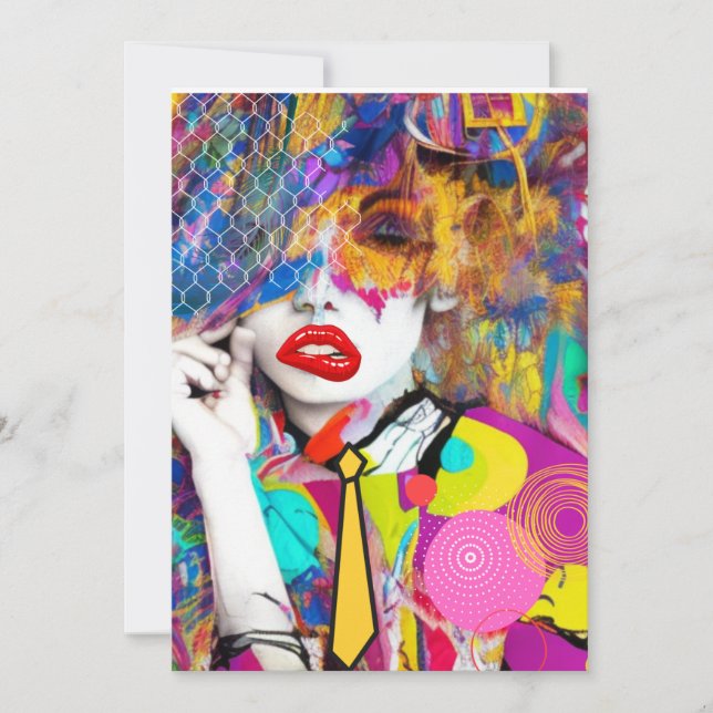 Cartão De Festividades Clashy Lady (Frente)