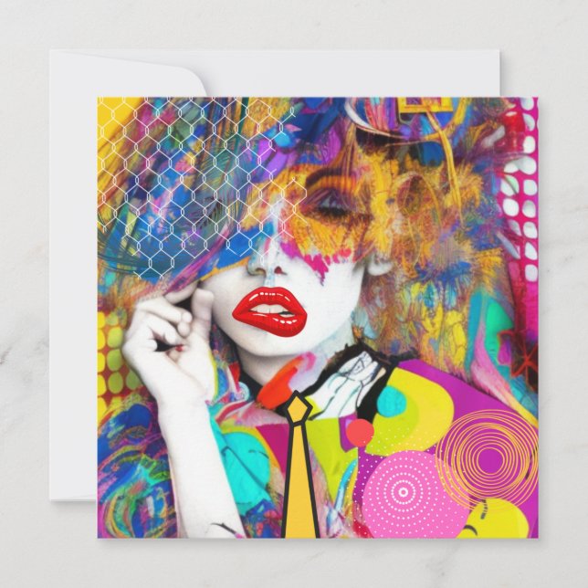 Cartão De Festividades Clashy Lady (Frente)