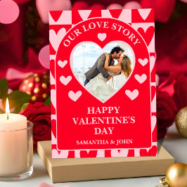 Cartão De Festividades Classic Cherry Red Hearts Valentine’s Gift Photo