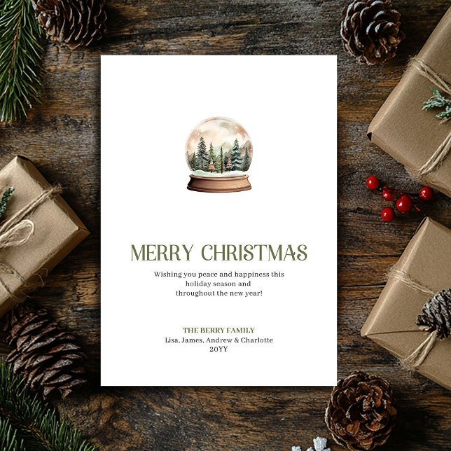 Cartão De Festividades Classic Christmas Ornament Soft Neutral Gold Card (Classic Christmas Ornament Soft Neutral Gold Holiday Card)