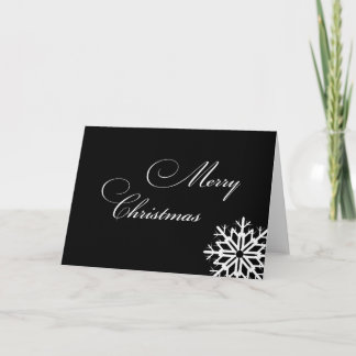 Cartão De Festividades Classic Merry Christmas Snowflake Card