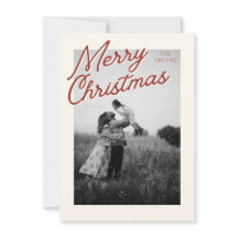 Classic Red Merry Christmas Photo Card