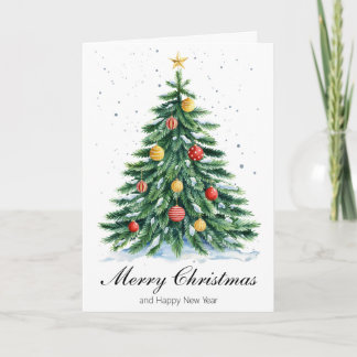 Cartão De Festividades Classic Tree Merry Christmas Greeting Card