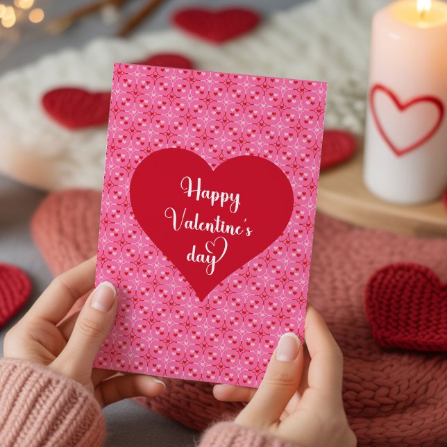 Cartão De Festividades Classic Valentine Hearts Love Greeting Card (Classic Valentine Hearts Love Greeting Card)