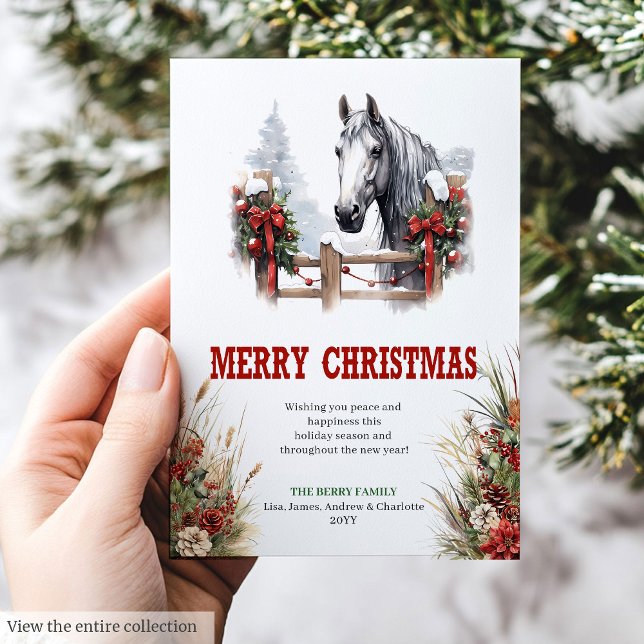 Cartão De Festividades Classic Western Christmas greeting card design (Classic Western Christmas greeting card design

)