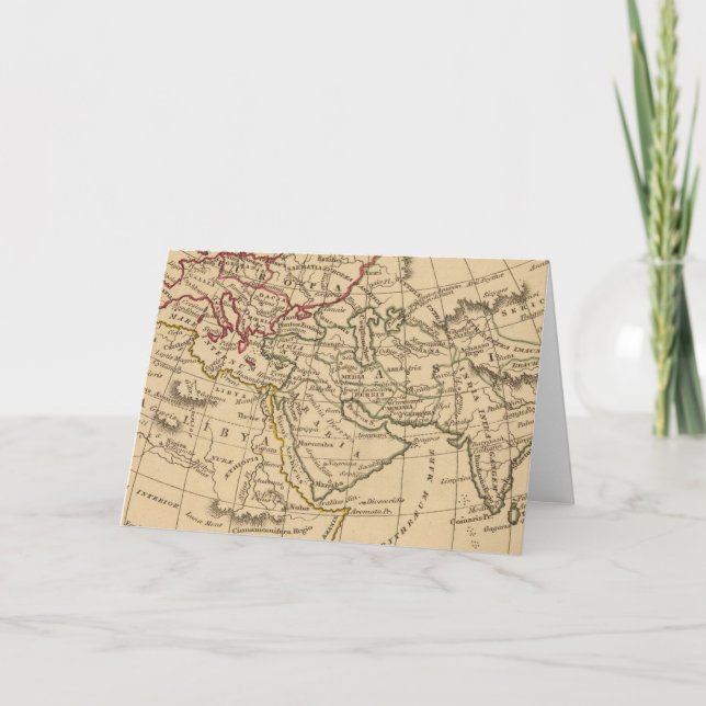 Cartão De Festividades Classic World Map (Frente)