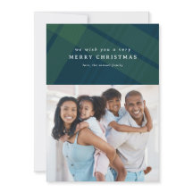 Clássica xadrez de Natal Feliz Simples duas fotos