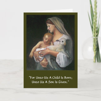 CARTÃO DE FESTIVIDADES CLASSICAL ART CHRISTMAS CARD: MADONNA & CHILD