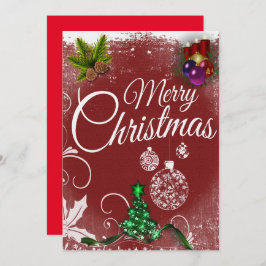 Cartão De Festividades Clássico Colorir Feliz Natal