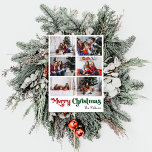 Cartão De Festividades Clássico Feliz Natal Vertical Seis Foto<br><div class="desc">Comemore a temporada com este clássico e único cartão de férias do Feliz Natal, com seis fotos, com um toque de charme vintage. A design minimalista apresenta uma elegante paleta de cores vermelha e verde, evocando o espírito aconchegante do inverno. O seu apelo moderno e divertido, aliado à formulação tradicional,...</div>