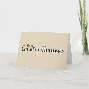Cartão De Festividades Clássico Natal Country Personalizável Bege