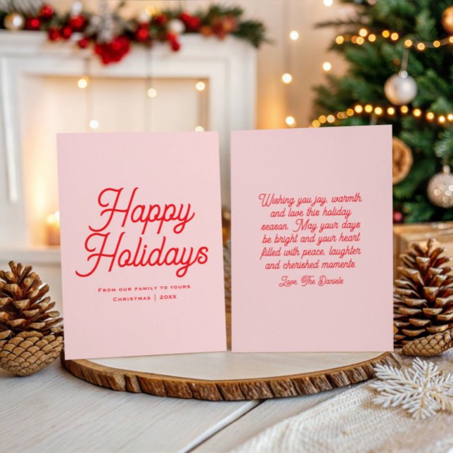 Cartão De Festividades Classico Script Caprichoso Feliz Natal (Criador carregado)