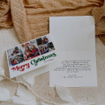Cartão De Festividades Clássico Simples Feliz Natal Dobrado Cinco Foto<br><div class="desc">Celebre a temporada com este simples e único e clássico Cartão de Natal Merry dobrou cinco cartões de feriado com um toque de charme vintage. A design minimalista apresenta uma elegante paleta de cores vermelha e verde, evocando o espírito aconchegante do inverno. O seu apelo moderno e divertido, aliado à...</div>