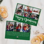Cartão De Festividades Clássico, Simples, Feliz Natal Nove Foto<br><div class="desc">Celebre a temporada com este cartão de Natal verde único e clássico, Feliz Natal, nove, com um toque de charme de vintage. A design minimalista apresenta uma elegante paleta de cor verde e branca, evocando o espírito aconchegante do inverno. O seu apelo moderno e divertido, aliado à formulação tradicional, cria...</div>