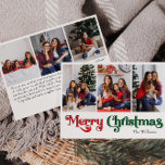 Cartão De Festividades Clássico Simples Feliz Natal Seis Foto<br><div class="desc">Celebre a temporada com este simples e único e clássico cartão de férias do Feliz Natal Seis com um toque de charme vintage. A design minimalista apresenta uma elegante paleta de cores vermelha e verde, evocando o espírito aconchegante do inverno. O seu apelo moderno e divertido, aliado à formulação tradicional,...</div>