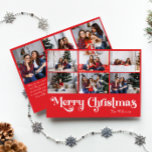 Cartão De Festividades Clássico Vermelho Simples Feliz Natal Nove Foto<br><div class="desc">Comemore a temporada com este cartão de Natal Negra, original e clássico, vermelho e feliz, com um toque de charme vintage. A design minimalista apresenta uma elegante paleta de cor vermelha e branca, evocando o espírito aconchegante do inverno. O seu apelo moderno e divertido, aliado à formulação tradicional, cria um...</div>