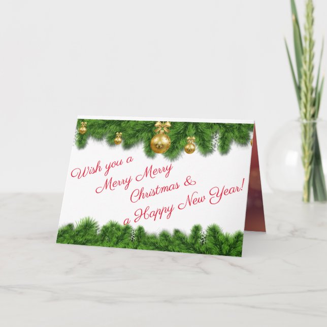 Cartão De Festividades Classy Christmas Holiday Card for someone special (Frente)