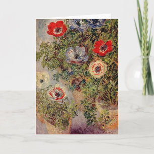 Cartão De Festividades Claude Monet - Estilhaça com Anemônias