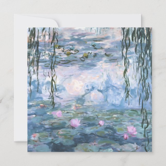 Cartão De Festividades Claude Monet Impressionist Water Lillies Painting (Frente)