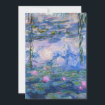 Cartão De Festividades Claude Monet - lírios de água 1919<br><div class="desc">Claude Monet - lírios de água 1919. Pintura famosa da arte.</div>