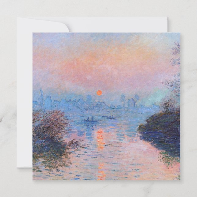 Cartão De Festividades Claude Monet - Sunset On The Seine (Frente)