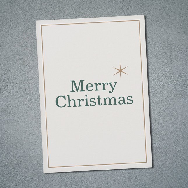 Cartão De Festividades Clean & Minimalist Merry Christmas (Clean & Minimalist Merry Christmas Holiday Card)