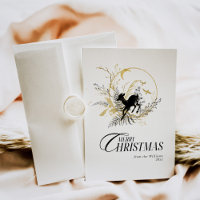 Clessic Floral Deer Custom Photo Christmas