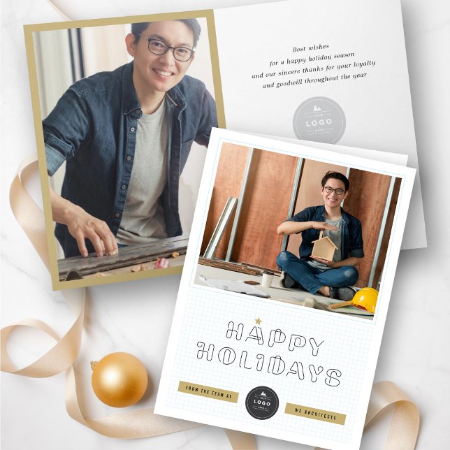 Cartão De Festividades Clipes de papel Feriados felizes Grades Azuis Negó (Criador carregado)