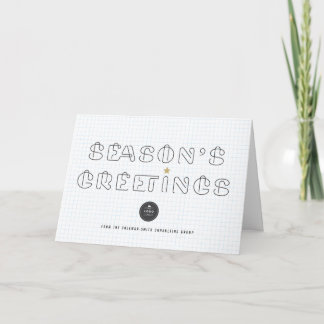 Cartão De Festividades Clips de Papel saudações da temporada Grades Azuis