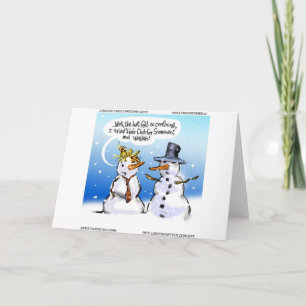 Cartão De Festividades Clube de Cabelo para Bonecos de Neve Natal Diverti
